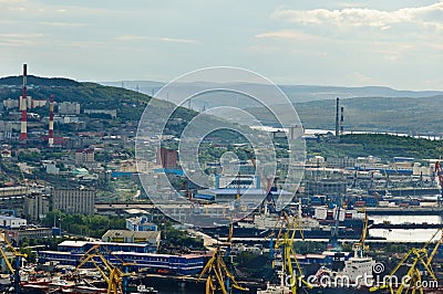 Port of Murmansk Editorial Stock Photo