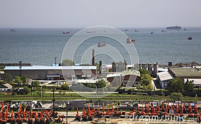Port in Nakhodka. Primorsky Krai. Russia Editorial Stock Photo
