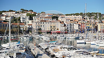 Port of old France town Editorial Stock Photo