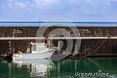 In the port of Povoacao, Sao Miguel Island, Azore Stock Photo