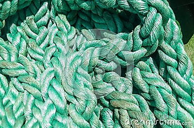 Port rope. Mooring rope. Rope for fastening ships Stock Photo