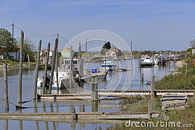 Port of Saint-Trojan-les-Bains in France Stock Photo