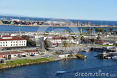 Port of San Pedro in Los Angeles, California Editorial Stock Photo