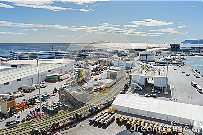 Port of Savona Vado, terminals. Italy Stock Photo