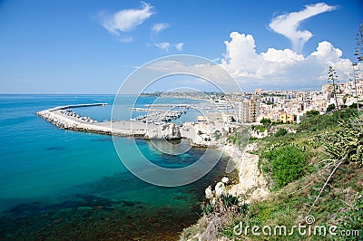 The Port of Sciacca, in province of Agrigento, Sicily. Stock Photo