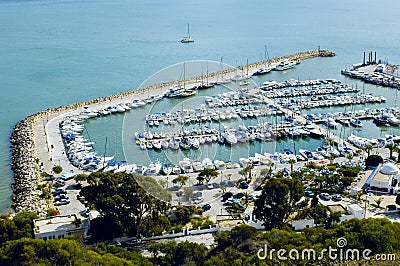 Port in Sidi bu Said, Tunisia Stock Photo