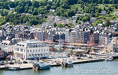 The port town of Honfleur in France. Editorial Stock Photo