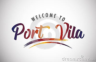 Welcome to Port Vila Vector Illustration