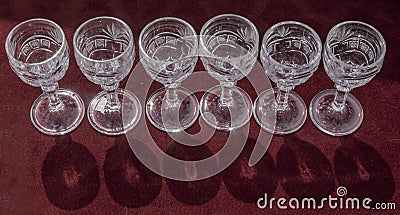 Vine glasses Stock Photo