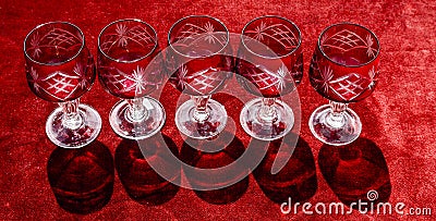 Vine glasses Stock Photo