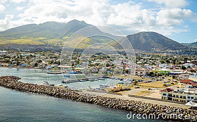 Port Zante on St. Kitts island Stock Photo