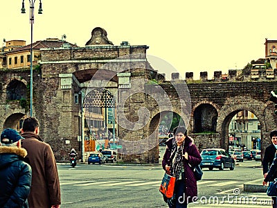 Porta Maggiore Rome, Italy Editorial Stock Photo