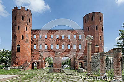 Porta Palatina, Turin, Italy Stock Photo