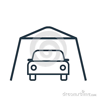 Portable Auto Garage icon Vector Illustration