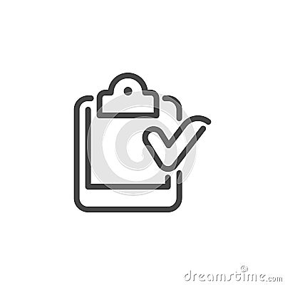 Portable Calendar with Check Mark. Completed Task, Event Approval, Checklist Done Logo. Time Management Line Sign Vector Illustration