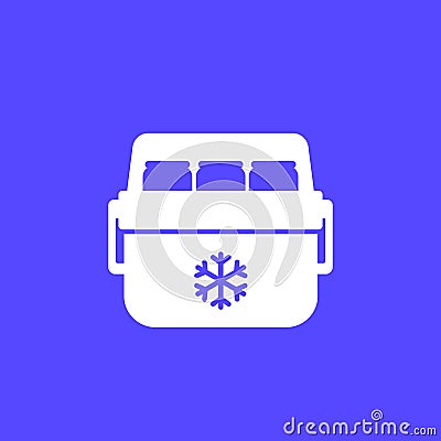 Portable cooler box icon, vector Vector Illustration