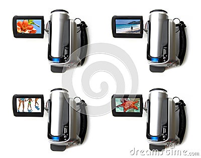 Portable digital video camera Stock Photo