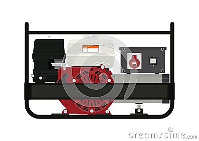 Portable electric generator. Vector Illustration