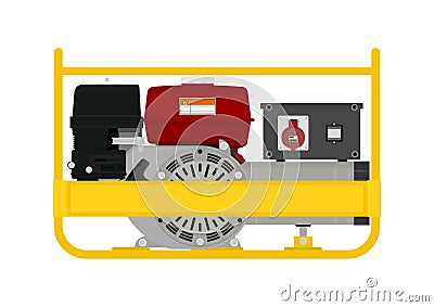 Portable electric generator. Vector Illustration