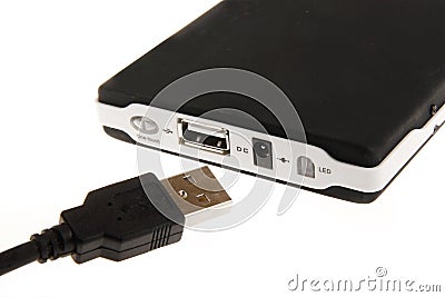 Portable external hard disk Stock Photo