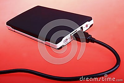 Portable external hard disk Stock Photo