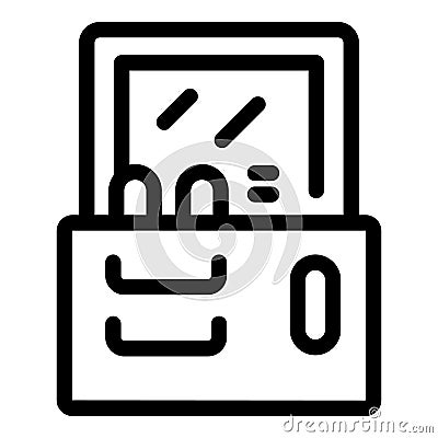 Portable gaming device showing game interface and buttons Stock Photo