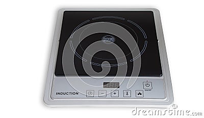 Portable induction cooker. Stock Photo