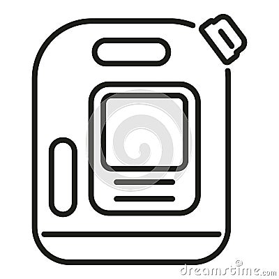 Portable kerosene canister icon outline vector. Chemical heating tank Vector Illustration