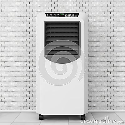 Portable Mobile Room Air Conditioner. 3d Rendering Stock Photo