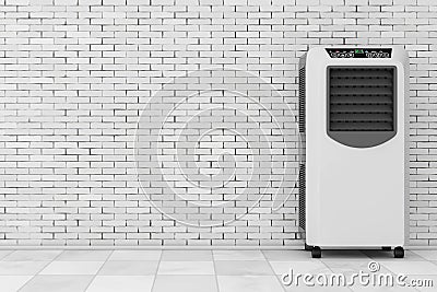 Portable Mobile Room Air Conditioner. 3d Rendering Stock Photo