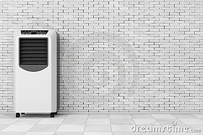 Portable Mobile Room Air Conditioner. 3d Rendering Stock Photo