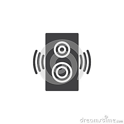 Portable music speaker vector icon Vector Illustration