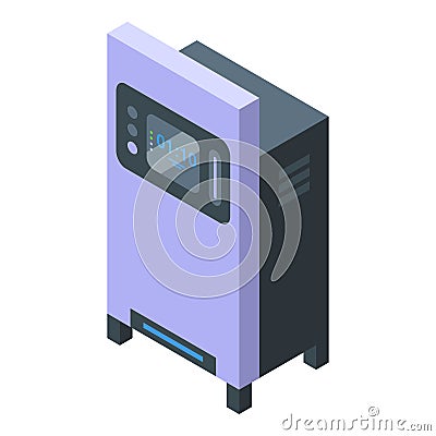 Portable oxygen concentrator icon isometric vector. Home tank equipment Vector Illustration