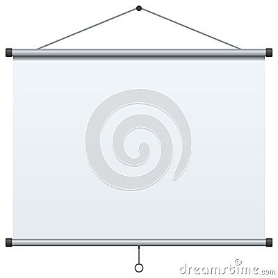 Portable Projection Screen Vector Illustration