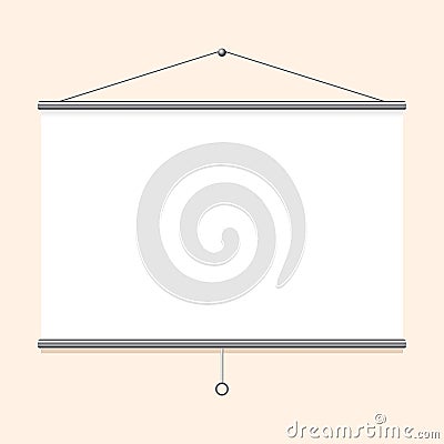 Portable projector screen Vector Illustration