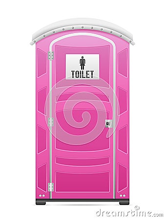 Portable restroom Cartoon Illustration