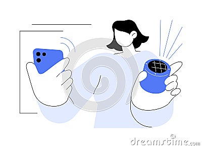 Portable speaker abstract concept vector illustration. Vector Illustration