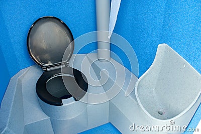 Portable toilet Stock Photo