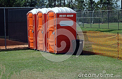 Portable Toilets Stock Photo