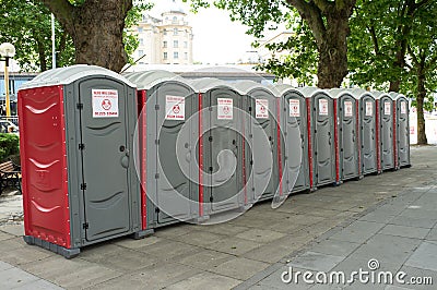 Portable Toilets Editorial Stock Photo