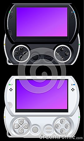 Portable video game console Vector Illustration