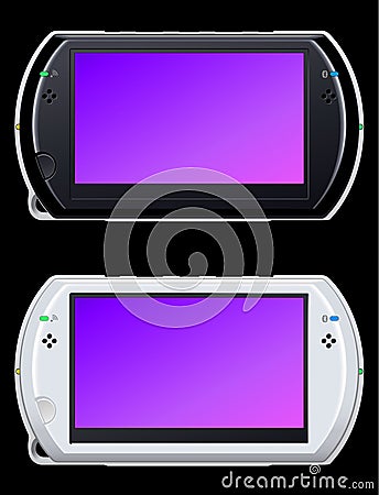 Portable video game console Vector Illustration