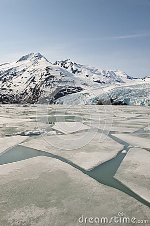 Portage Glacier Stock Photo