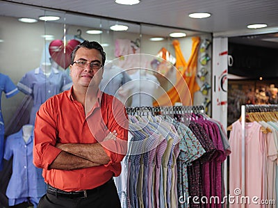 Portait of a retail store owner Stock Photo