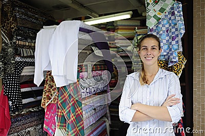 Portait of a retail store owner Stock Photo