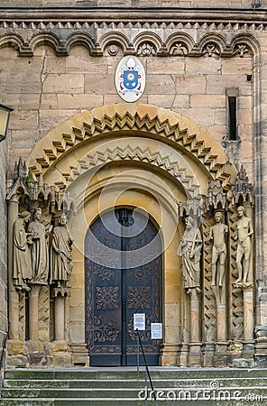 Portal of Bamberg cathedral, Germany Stock Photo