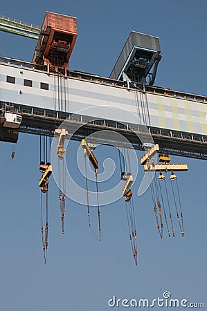 Portal crane Stock Photo