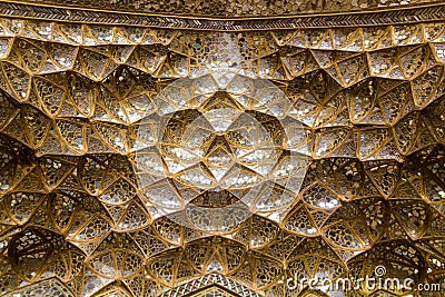 Portal (Iwan) of Chehel Sotoon Palace in Isfahan, Ir Stock Photo