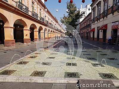 Portal November 20, portals, in the Centre of the city of Toluca, Mexico Editorial Stock Photo