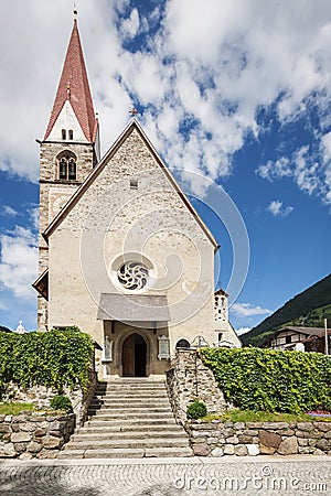 Portal of the parish church in St Pankraz Stock Photo